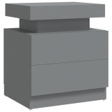 Cumpara ieftin Noptiera, gri, 45x35x52 cm, lemn prelucrat