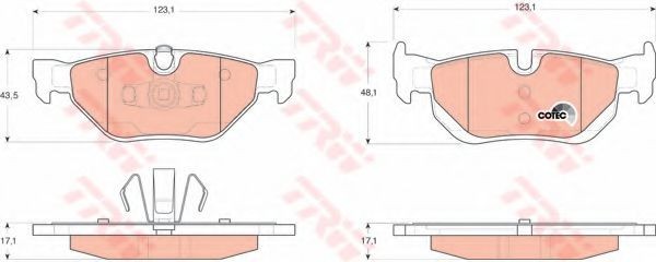Set placute frana,frana disc BMW Seria 1 (E81) (2006 - 2012) TRW GDB1626