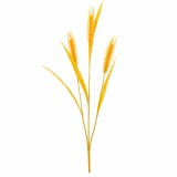 Planta artificiala iarba ornamentala cu spice de grau, 83 cm, galbena