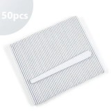 50 bucăți - Inginails Buffer profesional, formă dreaptă - zebră 100/180