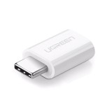 Adaptor Conversie MicroUSB la USB Type-C UGREEN, Alb