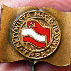 I.945 INSIGNA POLONIA STICKPIN ACTIVIST PRIETENIA POLONO-SOVIETICA h16mm email