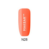 Makear Gel colorat pentru unghii &ndash; Neon salmon orange &ndash; N28, 8ml