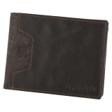 Portofel barbati din piele naturala 12&times;9.5 CM, maro, Range