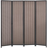 HOMCOM Paravan din lemn divizor de cameră cloison de s&eacute;paration pliabil 4 panouri 180 x 180 cm maro | Aosom Romania