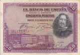 SPANIA 50 pesetas 1928 VF+!!!
