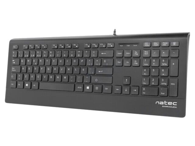 Tastatură NATEC USB A neagră cu cablu 1,8m ES layout slim
