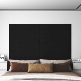 Panouri de perete 12 buc. negru 90x15 cm catifea 1,62 m&sup2;