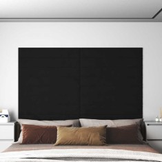 vidaXL Panouri de perete 12 buc. negru 90x15 cm catifea 1,62 m&sup2; 343896