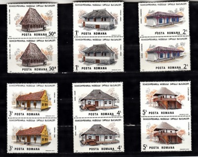 A11 TX9 11 - 1986 Semicentenarul Muzeului satului din Bucuresti perechi de doua foto