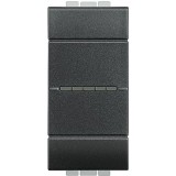 Intrerupator AXIAL cap cruce Living Light Bticino 1M antracit L4054