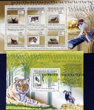 R.GUINEEA-FAUNA-ANIMALE AFRPCA pe timbre-serie 1 coala mica+1 colita-MNH** -RG 187