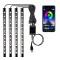 Benzi Led Auto Techstar&reg;, MultiColore, RGB, 12 Leduri x 4 Benzi, Control Aplicatie, Bluetooth, Android