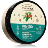 Green Pharmacy Green coffee &amp; Ginger Oil Body Scrub exfoliant de corp cu zahăr 200 ml