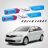 Cumpara ieftin Ștergătoare Skoda Rapid Spaceback NH1 2013-2019 | Set Față Flat &ndash; TeamCar&reg;