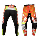 Pantaloni cross-enduro Unik Racing model MX01 culoare: portocaliu/verde fluor &ndash; marime 32