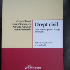 Drept civil Curs selectiv pentru licenta.Teste grila