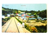 Rară! C&acirc;mpina(Prahova):Gara Doftana,carte poș.necirc.circa 1910