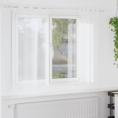vidaXL Cortină din Voile cu perdele 2 pcs Alb 140x175cm Poliester 4107983