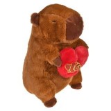 Jucarie de Plus Capybara cu Inima Rosie, 28x24x40cm, CMCLASS