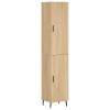Dulap inalt, stejar sonoma, 34,5x34x180 cm, lemn prelucrat