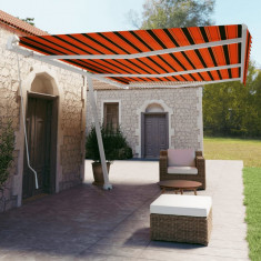 Copertina autonoma retractabila manual, oranj/maro, 600x350 cm GartenMobel Dekor foto