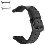 Curea piele, compatibila cu Samsung Galaxy Watch Ultra, Black Shadow