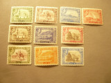 Serie mica ADEN 1939 , Rege George VI, motive locale , 10 valori ,2val. cu sarn.