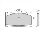 Set placute frana FT3062 - Husaberg FS 400-450-600 E C - Kawasaki ZXR - ZZR 400-1100 - ZX Ninja 600-900 - Suzuki RGV 250 - GSF-GSX, Oem