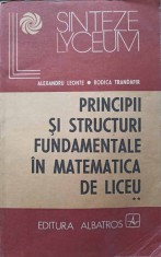 PRINCIPII SI STRUCTURI FUNDAMENTALE IN MATEMATICA DE LICEU VOL.2-ALEXANDRU LEONTE, RODICA TRANDAFIR-229228 foto