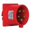 Fisa stecher incastrabil 5 poli 32A 3P+N+PE drept 380V culoare rosie IP44 6h CEE 70x70mm