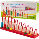 Cumpara ieftin Numaratoare din lemn pentru copii, dubla, 10 coloane, 29x6,5x11,5cm - Multicolor