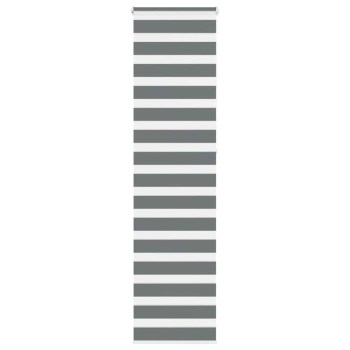 Jaluzea tip zebra gri &icirc;nchis lățime țesătură 50,9 cm poliester