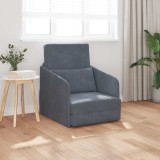 Canapea pat 2 &icirc;n 1 gri &icirc;nchis 65x80x83 cm catifea
