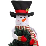 Om de Zapada Decorativ Brad Craciun, Topper Flexibil, 40cm, Poliester, Ornament Varf Brad, Figurina Craciun