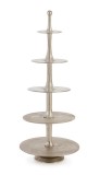 Platou supraetajat metal argintiu Mallet 63x152 cm