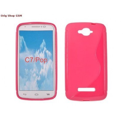 Husa Silicon S-Line Alcatel C7 One Touch Pop 7041 Pink foto