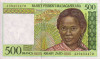 MADAGASCAR █ bancnota █ 500 Francs = 100 Ariary █ 1994 █ P-75a █ UNC necirculata