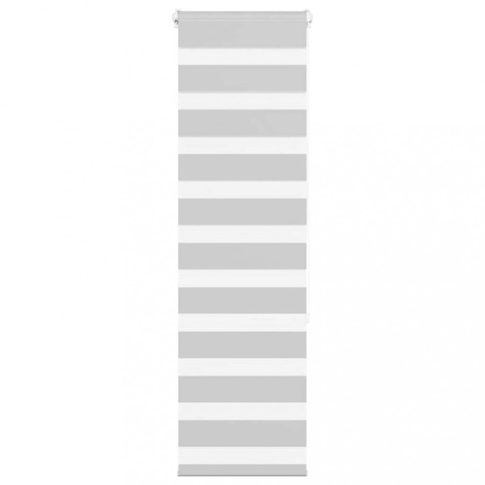 Jaluzea tip zebra gri deschis latime tesatura 35,9 cm poliester