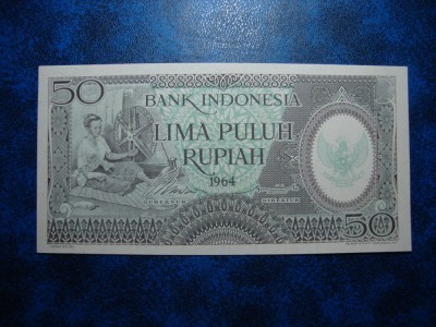 INDONEZIA 50 RUPII 1964 UNC foto
