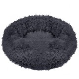 Pat Sersimo pentru caini si pisici, cu husa detasabila, gri inchis, diametru 70cm Household NewTrend