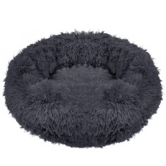 Pat Sersimo pentru caini si pisici, cu husa detasabila, gri inchis, diametru 80cm Household NewTrend