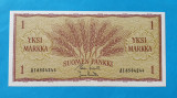 1 Markka 1963 - Bancnota veche Finlanda - piesa SUPERBA - UNC