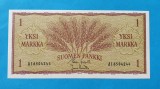 1 Markka 1963 - Bancnota veche Finlanda - piesa SUPERBA - UNC