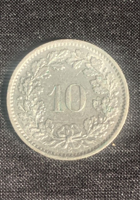 Moneda 10 rappen 1967 Elvetia