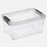 Cutie de depozitare din plastic transparentă cu capac și m&acirc;nere, 2,5L, CMCLASS