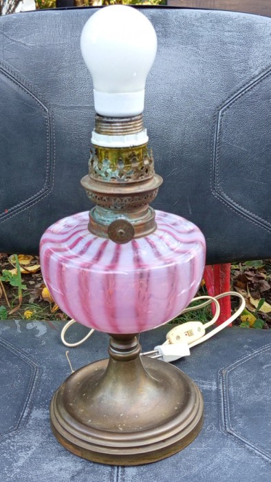 Lampa veche bronz, veioza