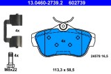ATE 13.0460-2739.2 set placute frana,frana disc