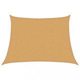 Cumpara ieftin Panza parasolar, gri deschis, 4/5x3 m, HDPE, 160 g/m&sup2;, trapez