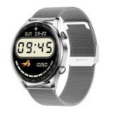 CEAS SMARTWATCH BLUETOOTH IMPERMEABIL AK32 &ndash; rezistent la apa IP68, metalic silver
